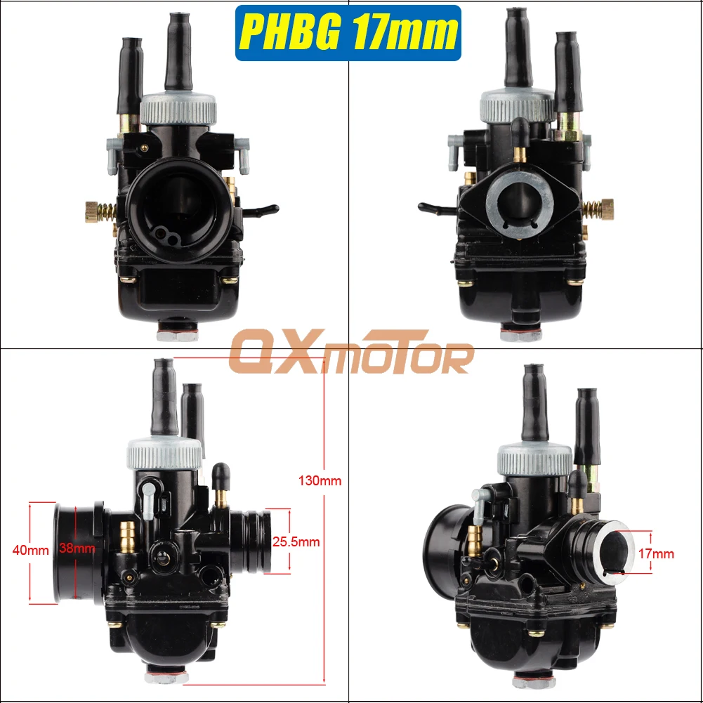 

Карбюратор для Dellorto PHBG Black Edition 17 19 21 мм карбюратор для Aprilia Piaggio Derbi Kymco SYM 2-тактный мопед 50cc-100cc скутер