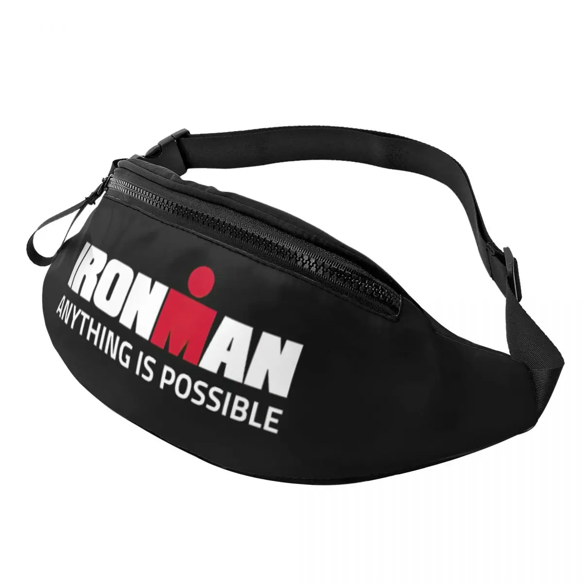 

Triathlon Fanny Pack Women Men Custom Anything Is Possible Crossbody Waist Bag for Running Phone Money Pouch