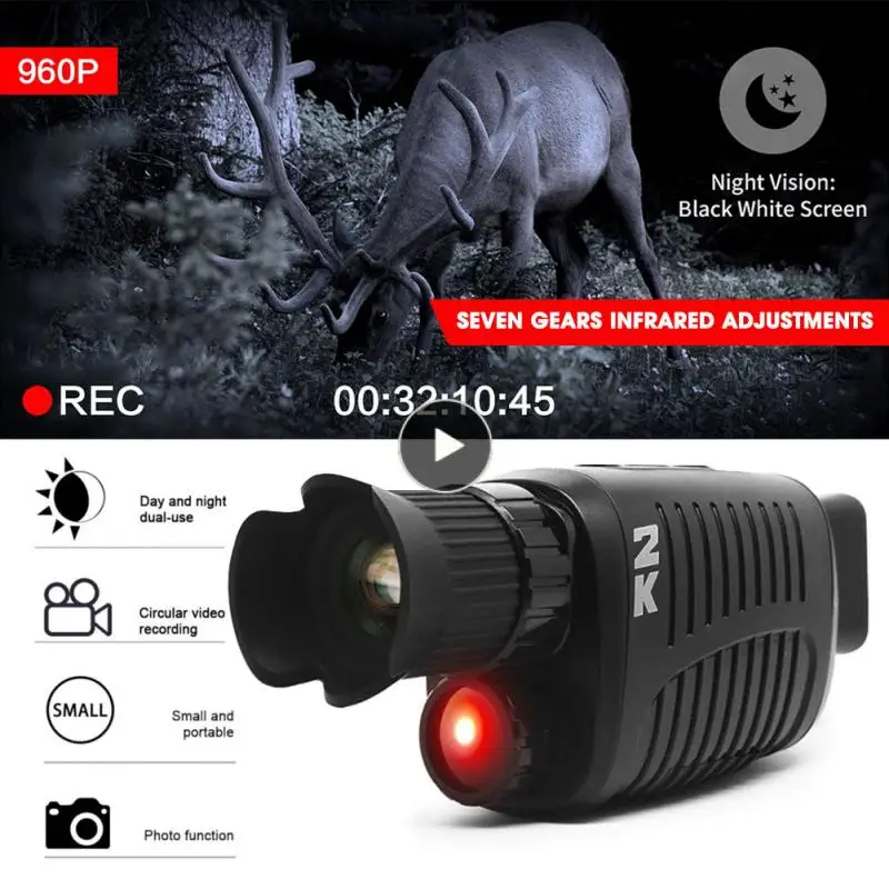 

Clear At Night Monocular Camera Full Function Use Monocular Camera Nigit-sion Goggles 1080p Infrared Night Clear Color