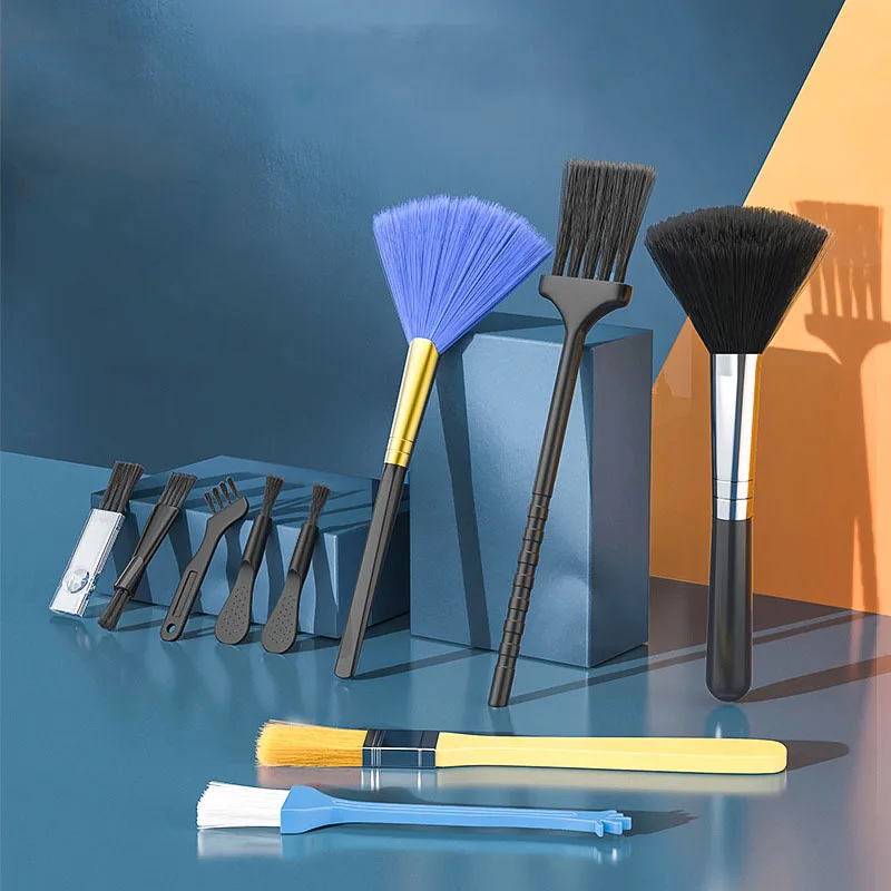 

10 pcs Kit Portable Brush Laptop Cellphone Shaver Anti-static Dusting Cleaning For Computer Keyboard Small Space Cleaner Car