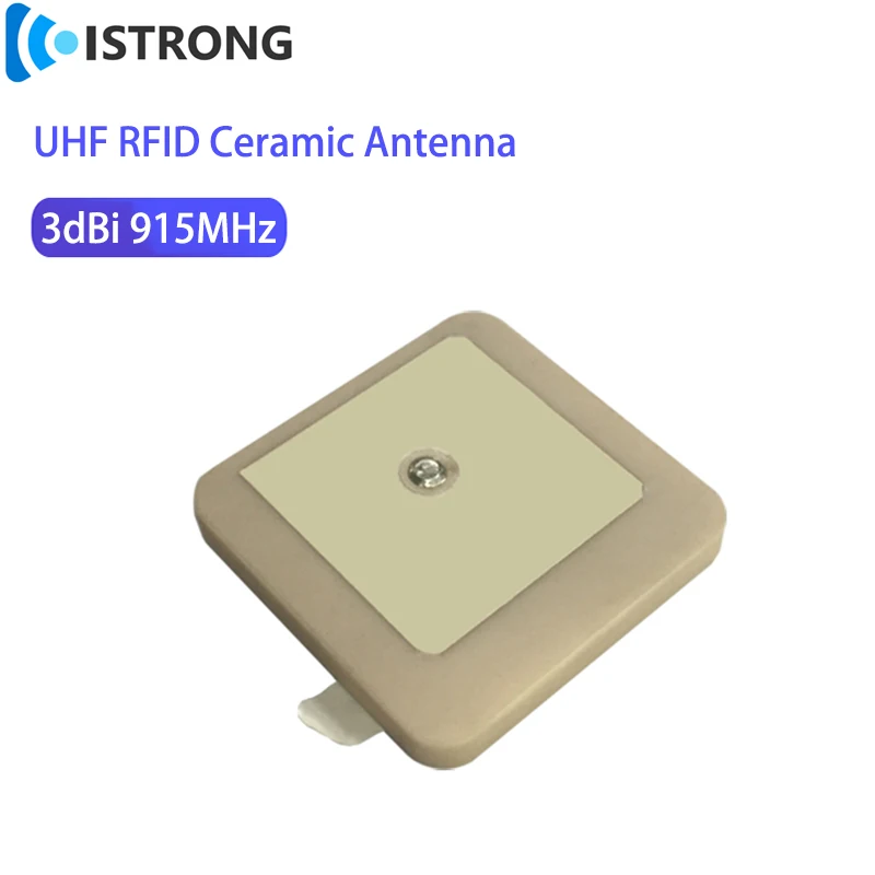 

915MHz UHF RFID High Performance Antenna 3dBi Gain RFID Reader Writer Built-in Passive Ceramic Circular Polarization 35*35*4mm