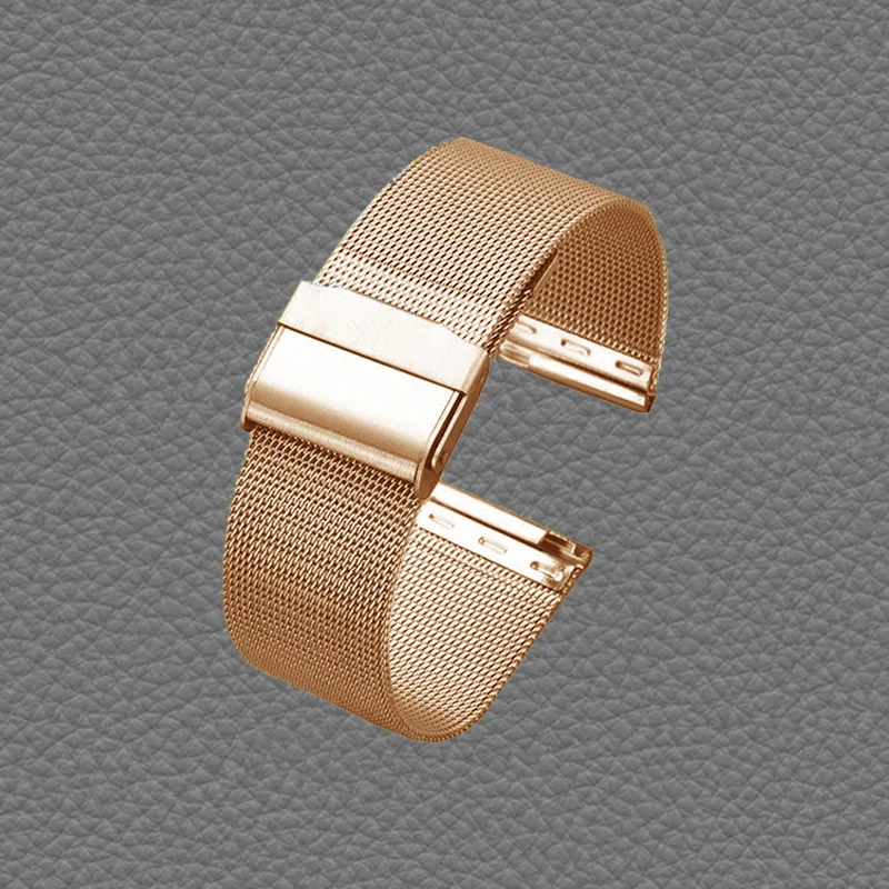 Фото Быстросъемный стальной ремешок подходит для часов DW Tissot CK Apple для мужчин и женщин, ультратонкие миланские часы из тонкого металла №5