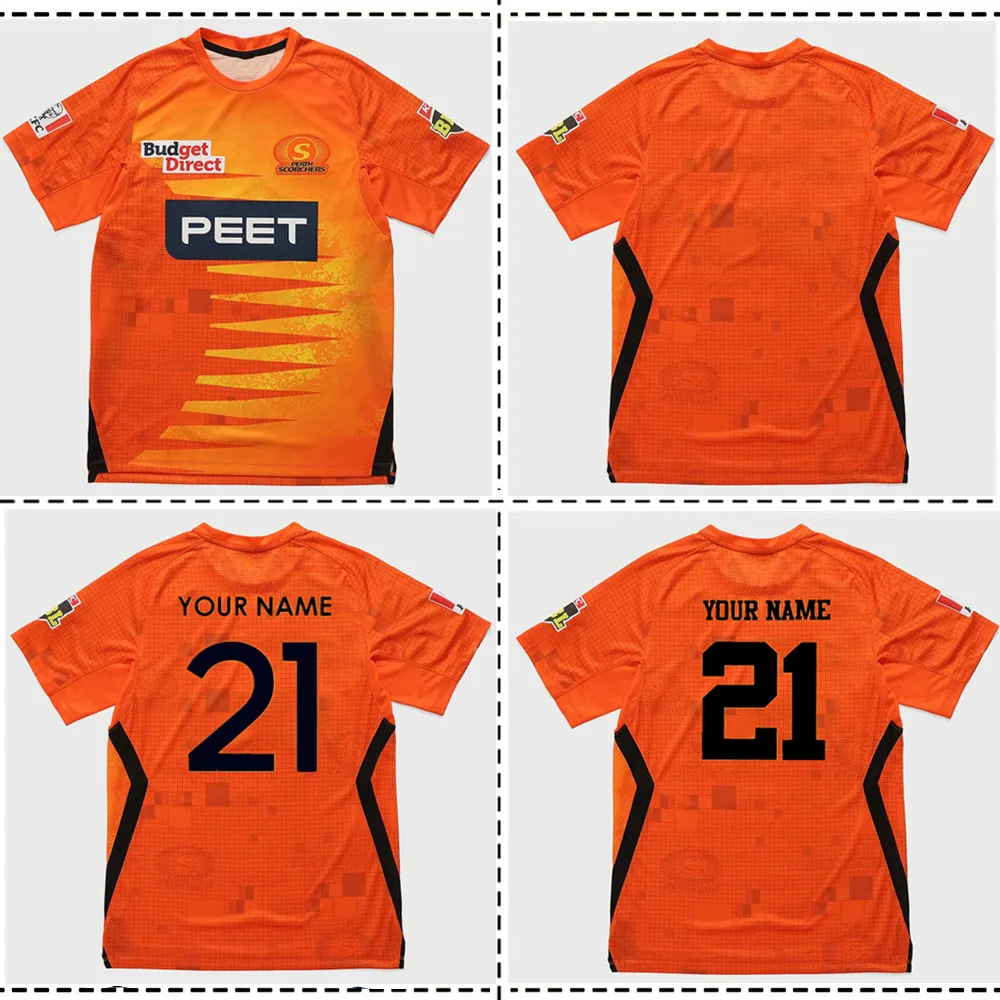 

2021/22 PERTH SCORCHERS AUSTRALIAN CRICKET JERSEY SHIRT Shirt size S-M-L-XL-XXL-3XL-4XL-5XL