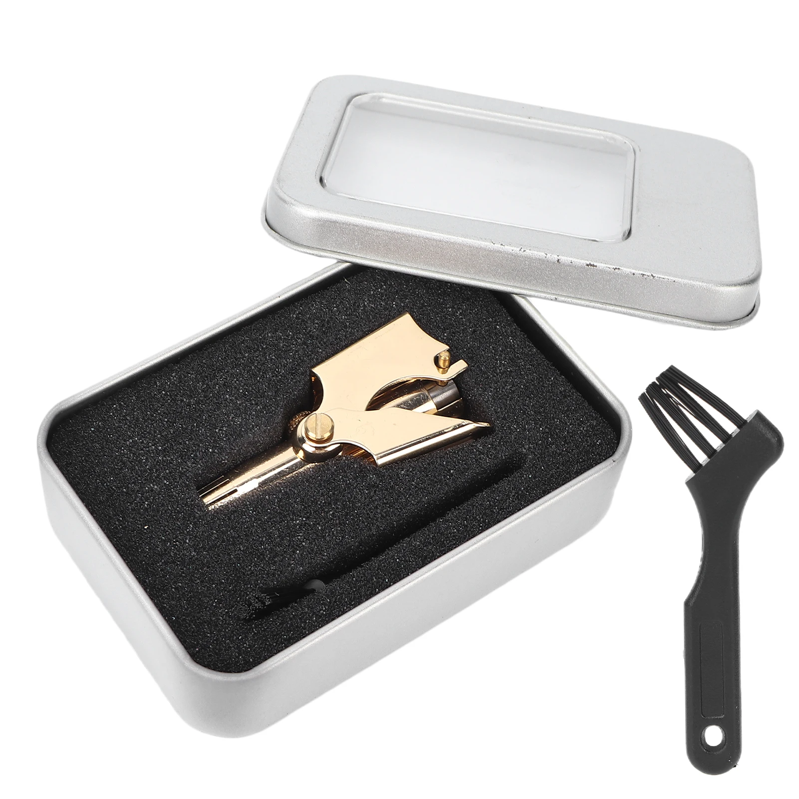 

Professional Manual Nose Ear Hair Trimmer Stainless Steel Nose Hair Remover (Bright Gold)