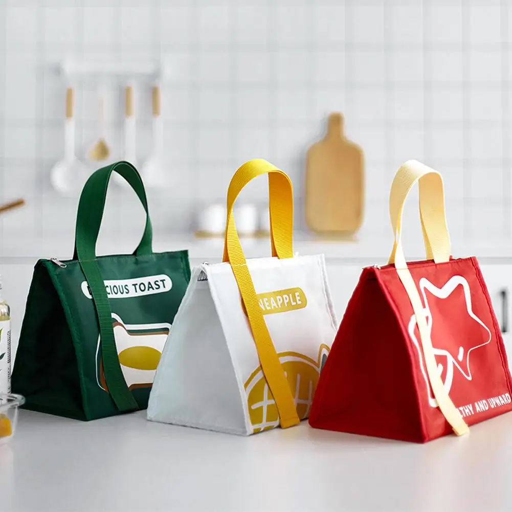 

Portable Thermal Lunch Box Bags Fashion Large-capacity Thickened Waterproof Oxford Cloth Food Storage Handbags