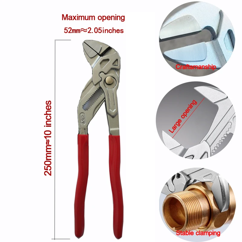 Многоцелевой зажимной ключ разводной плоскогубцы для быстрой водяной помпы