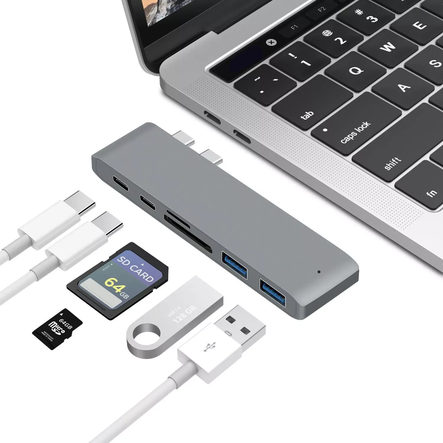 

USB 3.1 Type-C Hub To Adapter 4K Thunderbolt 3 USB C Hub with Hub 3.0 TF SD Reader Slot PD for MacBook Pro/Air 2020