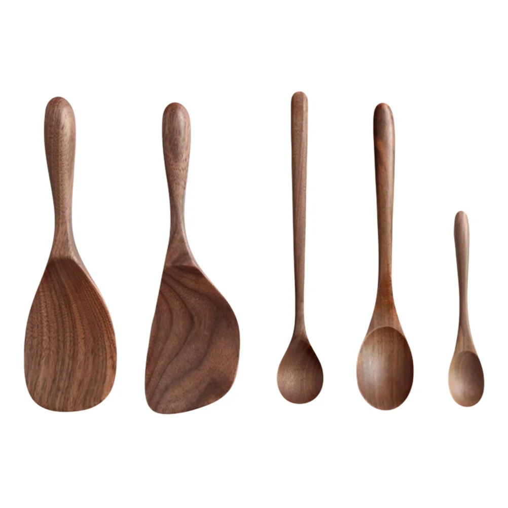 

Wooden Set Wood Cooking Spoon Kitchen Utensils Spoons Utensil Japanese Ladle Rice Cookware Turner Tools Scoop Spatula Nonstick