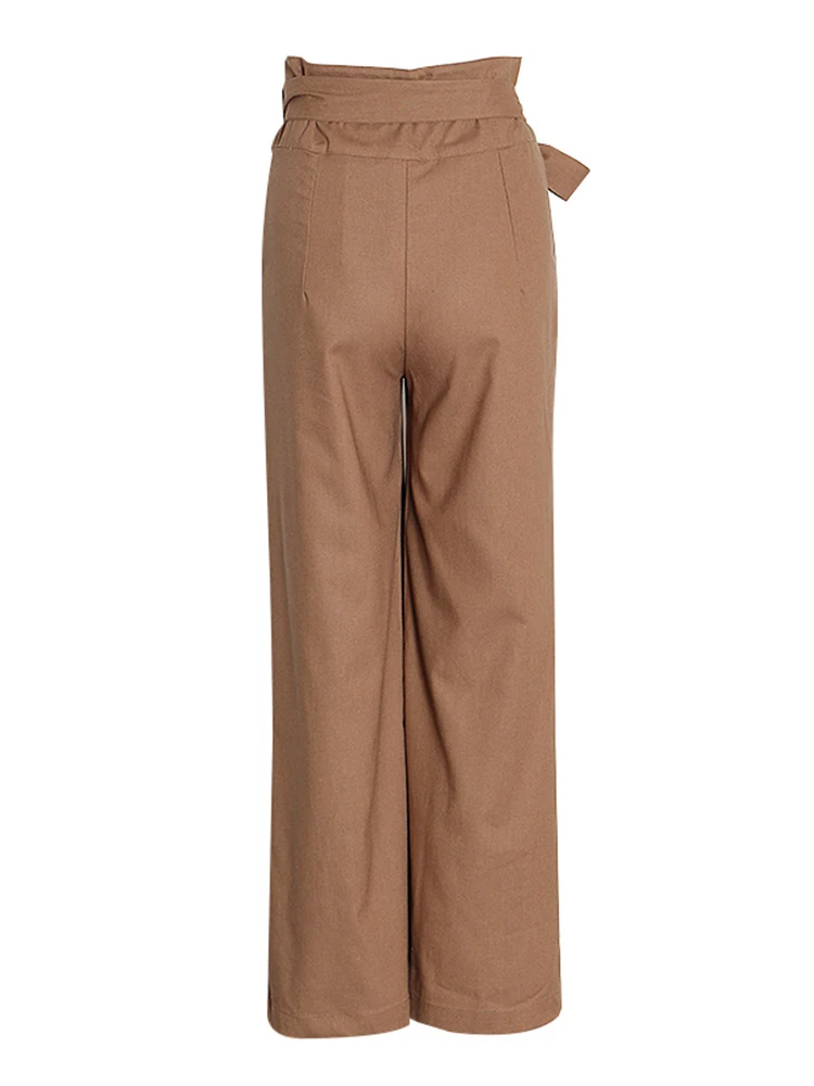 Женские Асимметричные Длинные брюки ROMISS с рюшами высокой талией в стиле пэчворк