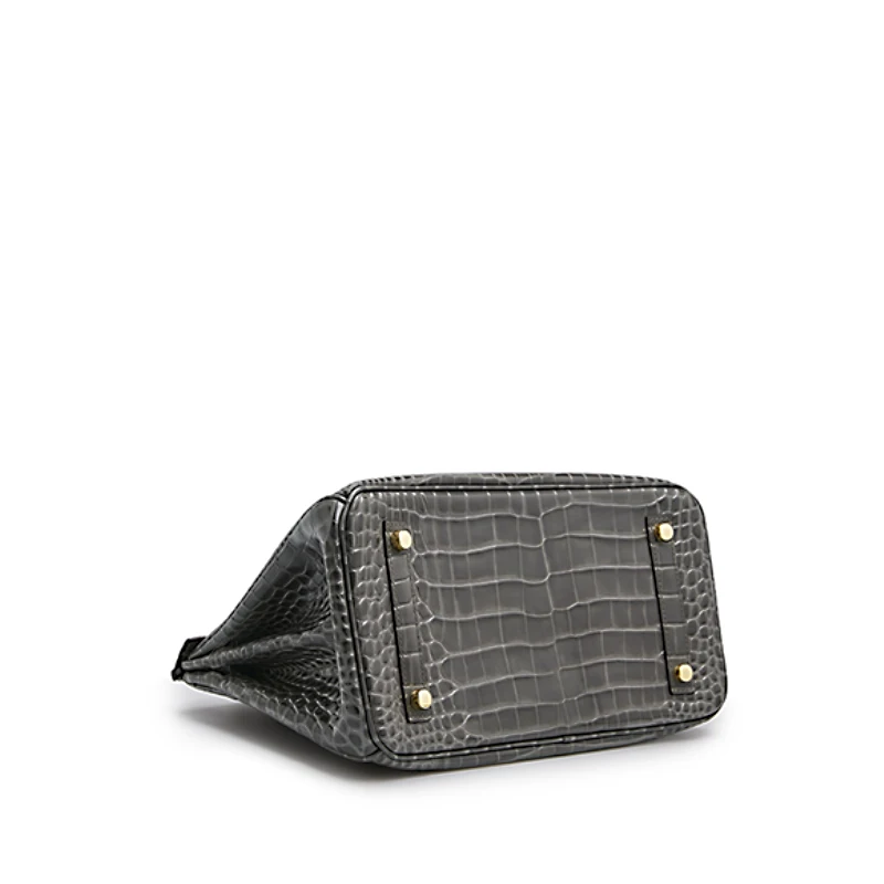 FOXER Fashion Women Crocodile Pattern Handbag Split Leather Top Handle Bag Lady Shoulder Bag Commute Female Brand Crossbody Bags