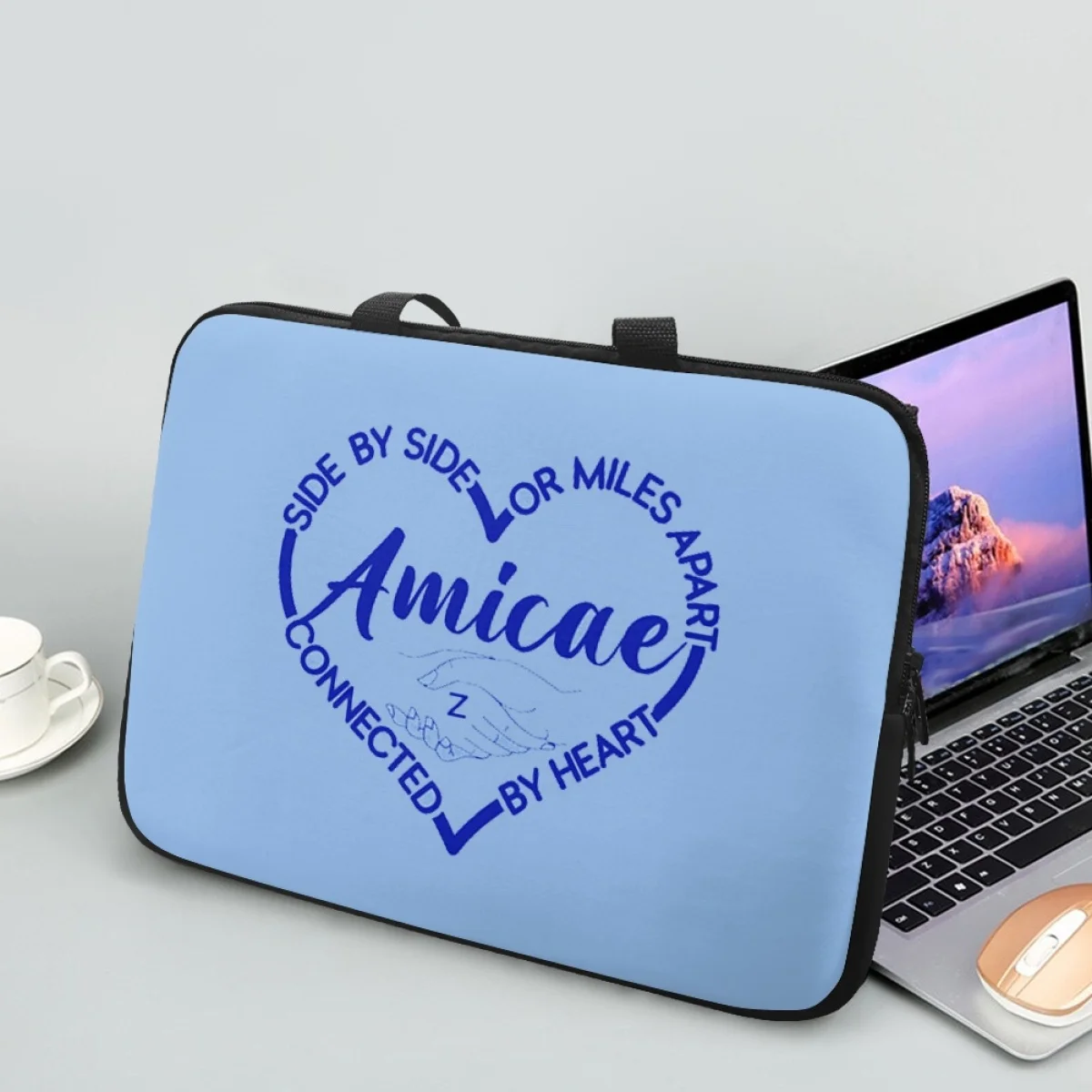 

Zeta Amicae Retro Laptop Bag Fashion Universal Handle Tablet Case Casual Commuter Briefcase PC Handbags For 10 12 13 15 17Inch