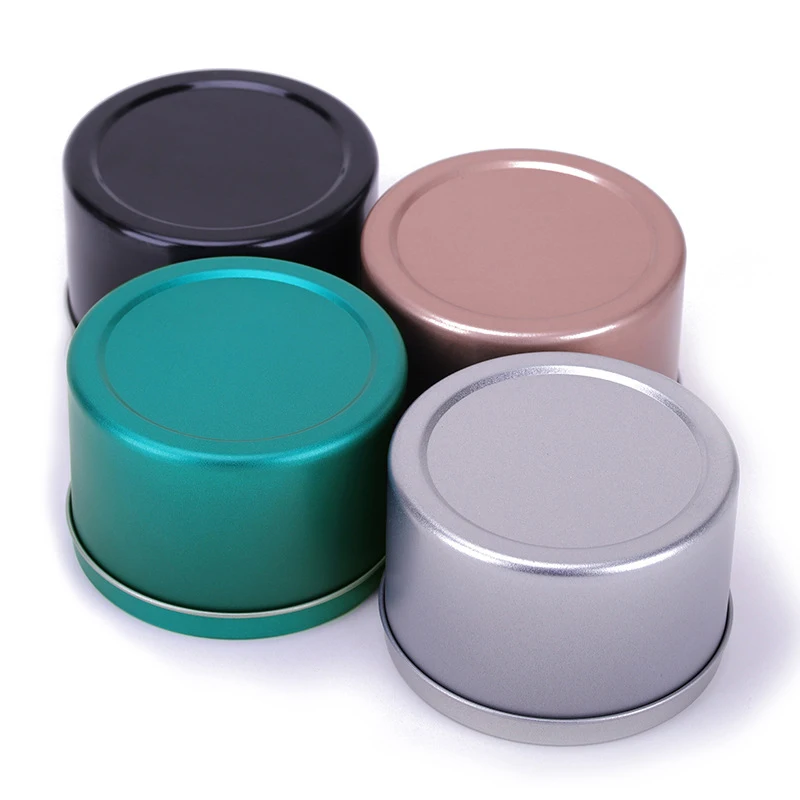

8oz Mini Tin Storage Metal Box Small Iron Pot Sealed Pot For Coffee Tea Candy Storage Accessiories Container Cans 8.5*5.5cm