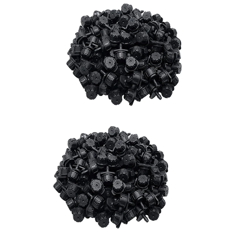 

300Pcs Adjustable Irrigation Drippers Sprinklers 1/4 Inch Emitter Dripper Mini Drip Irrigation Sprinklers For Lawn