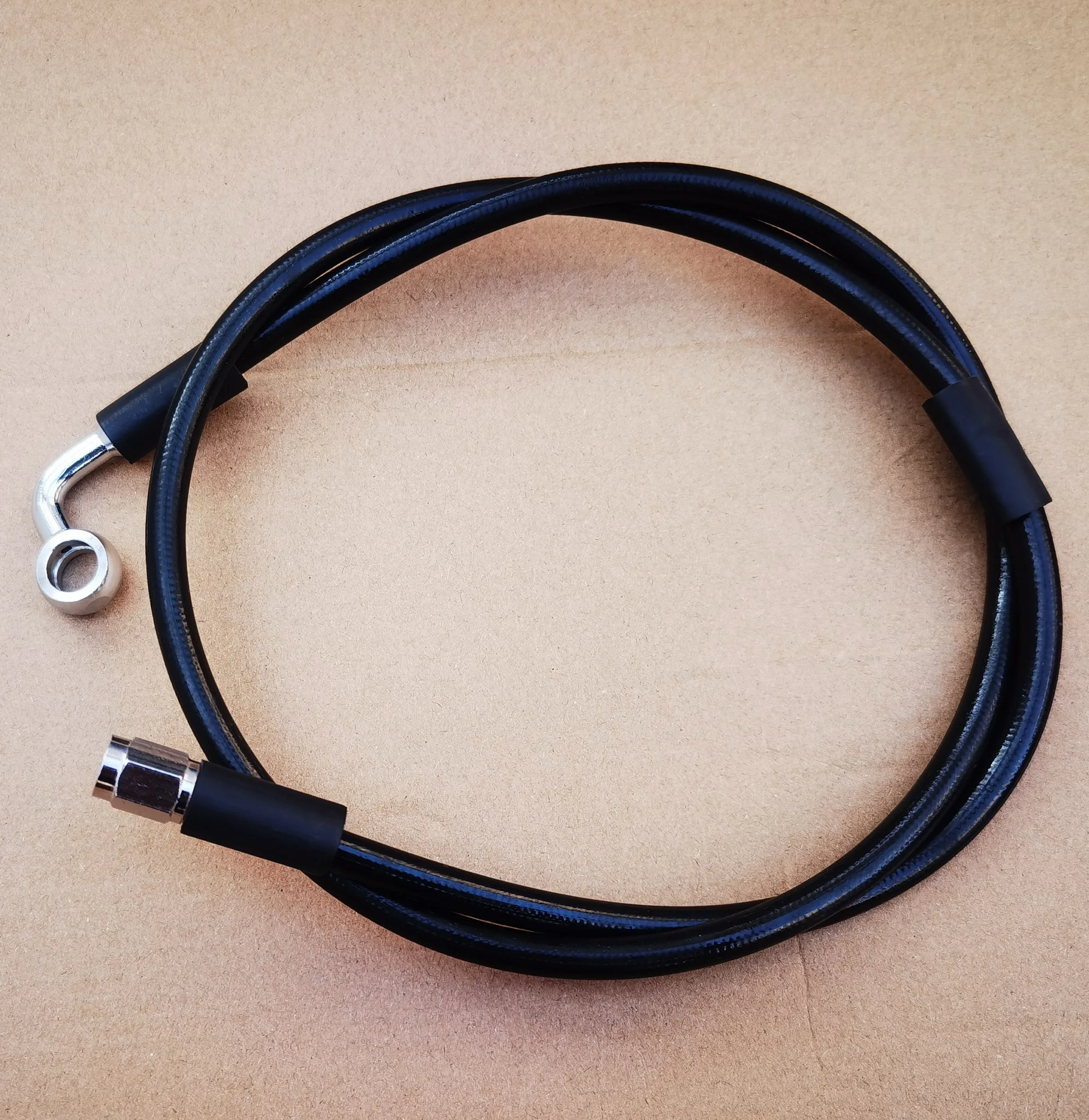 

10mm 90° Side Banjo + AN3 Female Swivel Stainless Braided Universal Motorcycle Hydraulic Brake Hose Clutch Oil Line Tube Assy