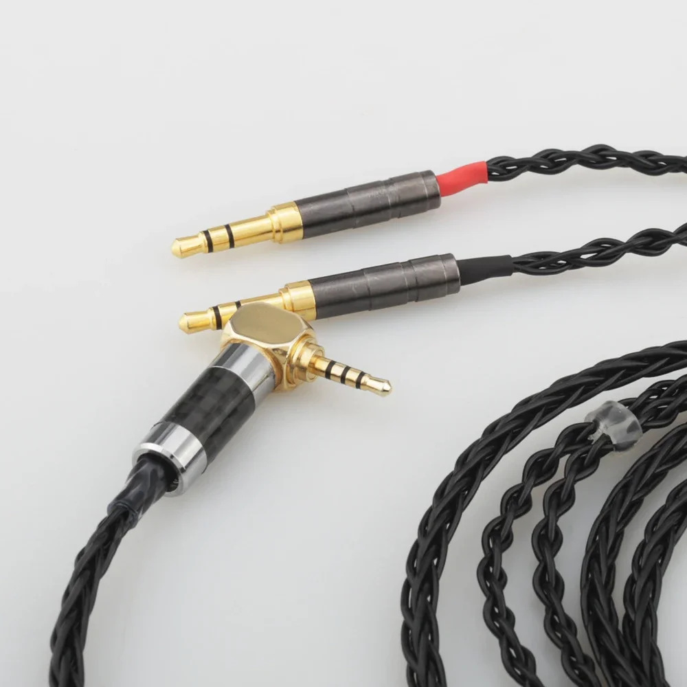 Фото Audiocrast B819Ag HC028 8-жильный высококачественный кабель для наушников Denon AH-D600 D7100 Hifiman Sundara Ananda HE1000se HE6se - Audio Up №2