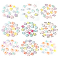 dc 50100pcs acrylic frosted loose beads mixed color handmade beads for diy necklace earring jewelri finding accessories