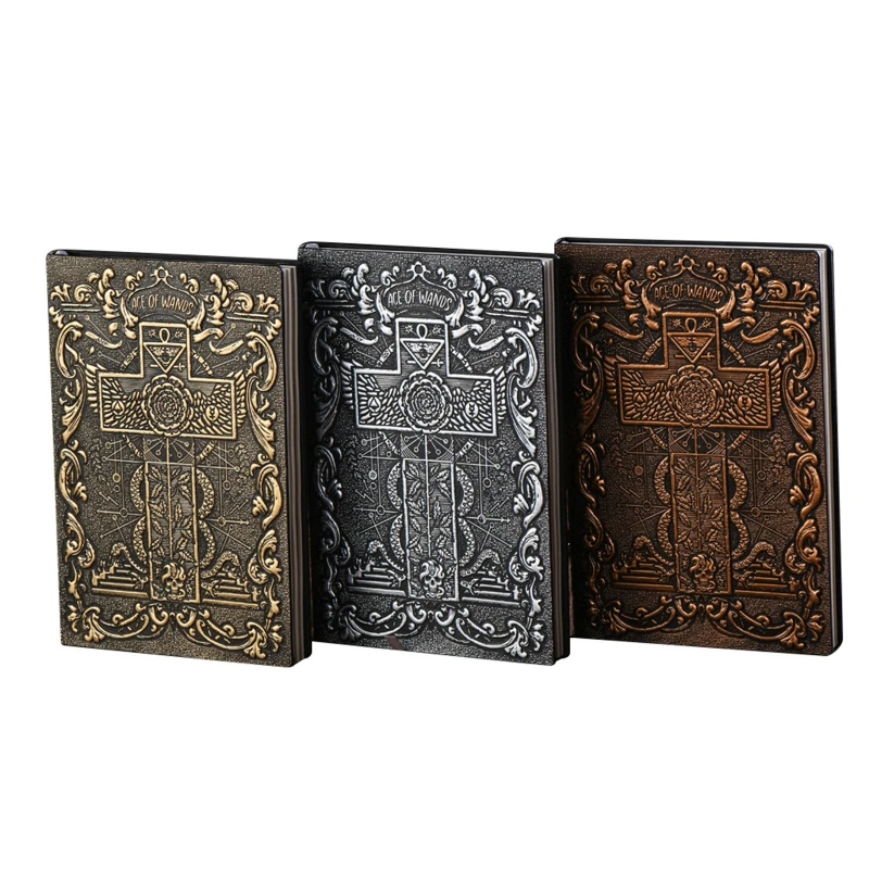 

A5 Embossed Leather Notebook Hardcover Notepad Ribbon Page Divider Eye-caring Dowling Papers for Office Women Men Gift55KC