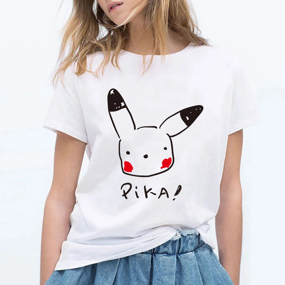 

Pokémon Kawaii T Shirt Ladies Drawing Cartoon Casual Girl Anime Clothes Manga Short Sleeve Streetwear Y2k Shirt Y2k Aesthetic