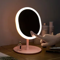 Makeup Mirror LED Vanity Mirrors Three Lights Cosmetic Miroir with Touch Stand Mirror Adjustable Lighted Make up Desk Mirrors