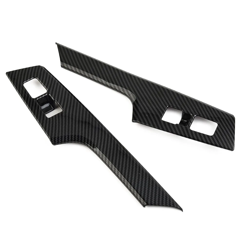 

Trim Handle Bowl Cover Door Parts Interior Decoration 7Pcs ABS Black Carbon Fiber Style Brand New For Kia EV6 2021 Up