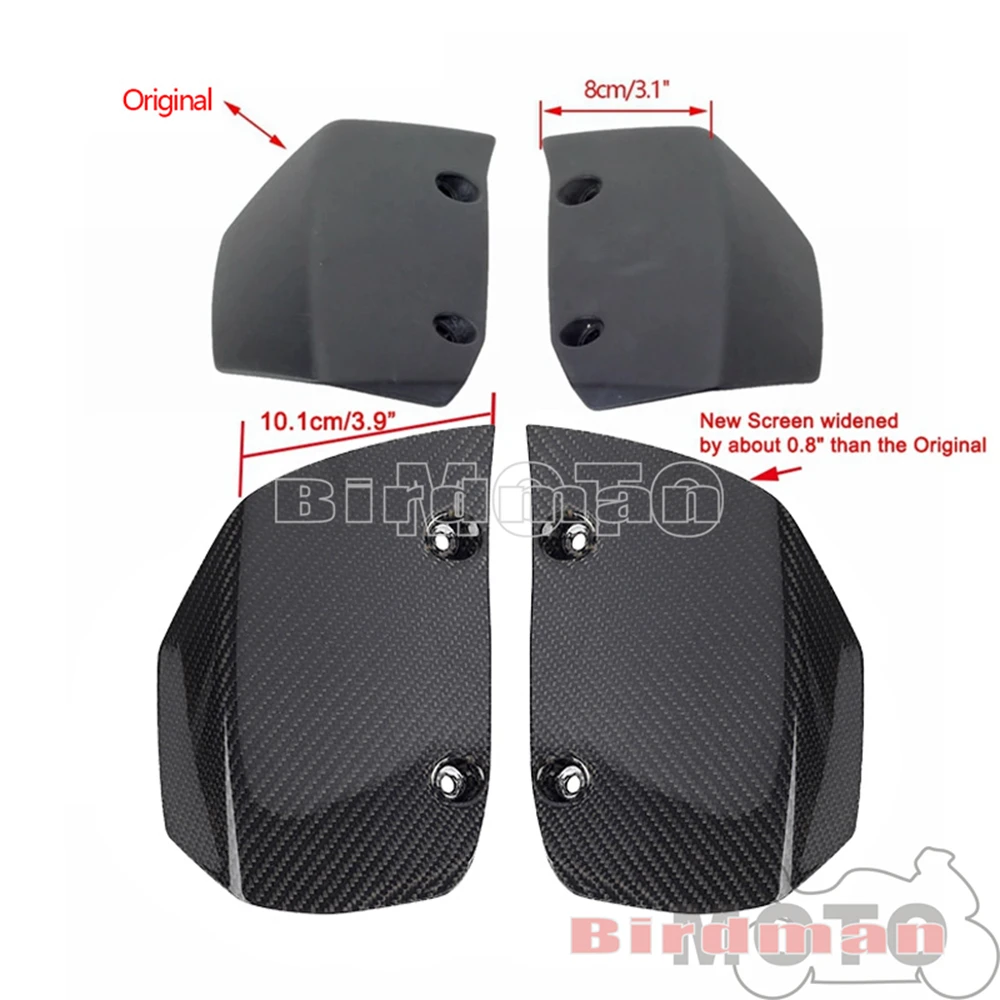 Углеродное волокно боковые расширенные экраны ветрозащитные дефлекторы для Harley