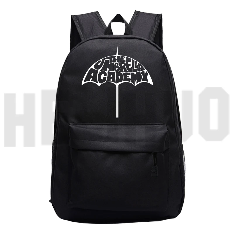 Женский рюкзак с принтом зонтика, школьный ранец для ноутбука в стиле аниме, черная Дорожная сумка для книг