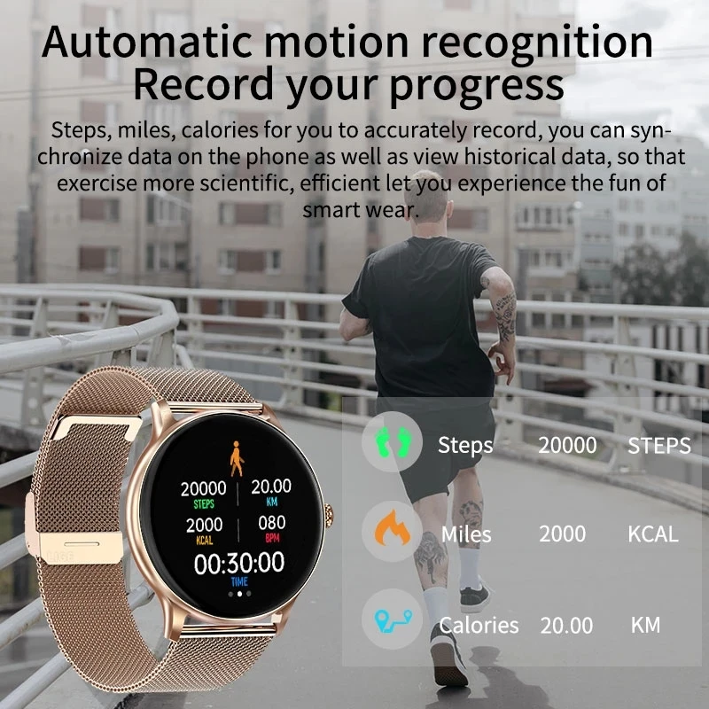 LIGE Модные Смарт-часы Bluetooth Call Мужские женские часы Mulit-sport Фитнес Монитор