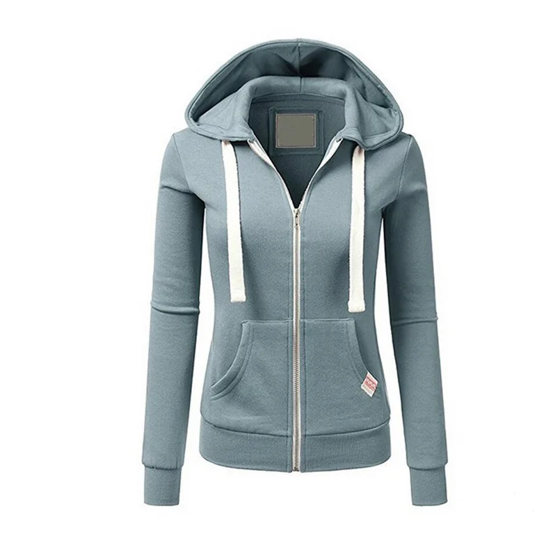 

New Women's Personalized Sports Cardigan Zipper Hooded Sweater Coat