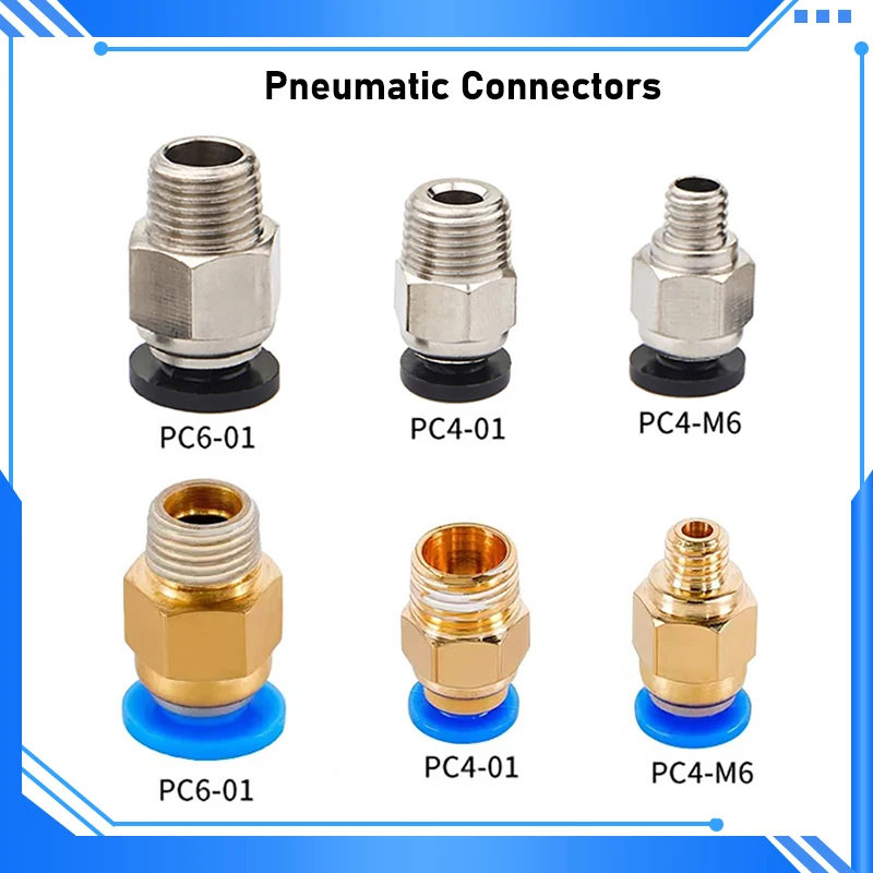 Пневматические разъемы для экструдера Bowden J-head Hotend 1 75/3 мм труба PC4 PC6 M6 M10 фитинги