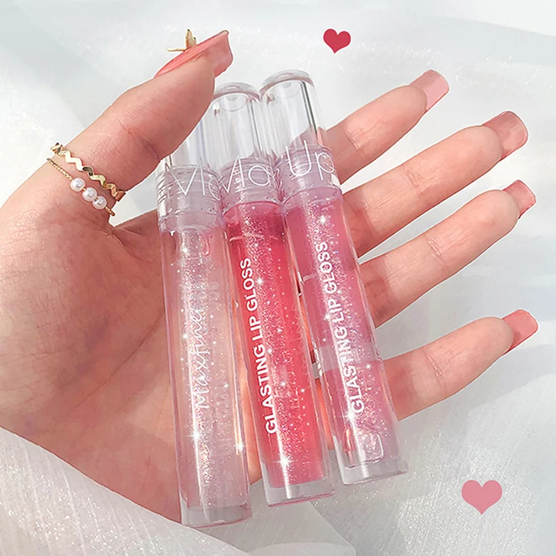 

Natural High Gloss Lipstick Long Lasting Moisturizing Nourishing Lip Gloss Reduce Lips Lines Plumping Serum Lip Oil Care Makeup