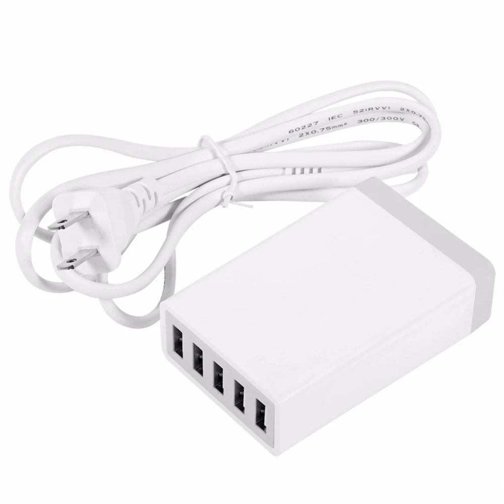 iLEPO 40W 5 Port Multi USB Charger For IPhone Samsung Mobile Cell Phone Smart Charge Device Docking Station Universal Adapter