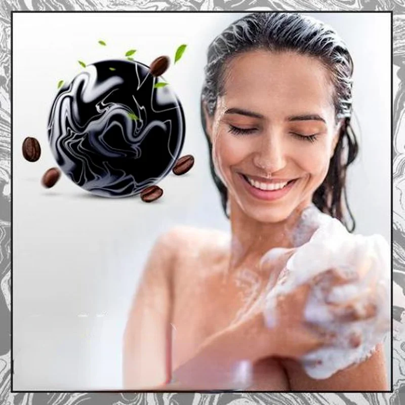 

MOONBIFFY 60g Volcanic Clay Coffee Soap Bar Mineral Mud Volcanic Mud Handmade Soap Bath Soap skin lightening soap