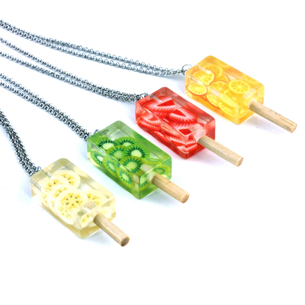 Женское ожерелье с подвеской в виде Фруктового мороженого