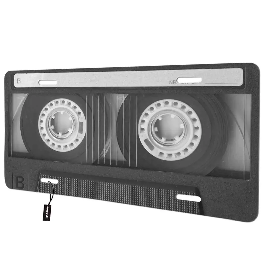 Beabes Забавная ретро кассетная музыкальная лента передняя крышка номерного знака