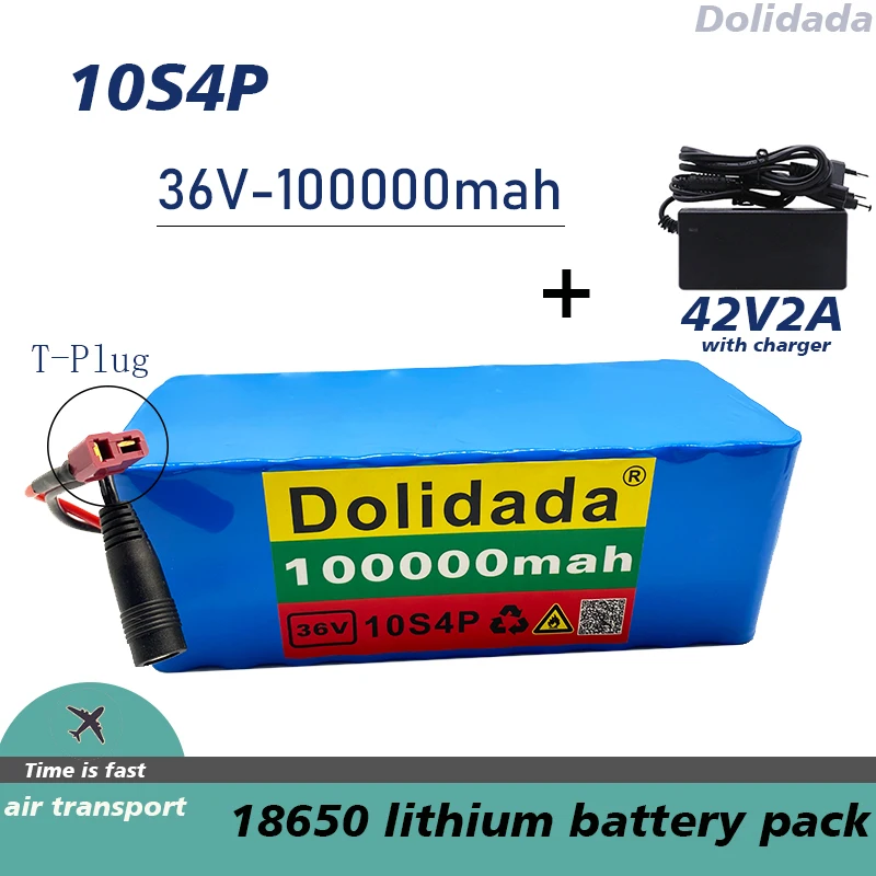 

Original 36V battery 10S4P 100Ah battery pack 1000W high power battery 42V 100000mAh Ebike electric bike BMS with charger