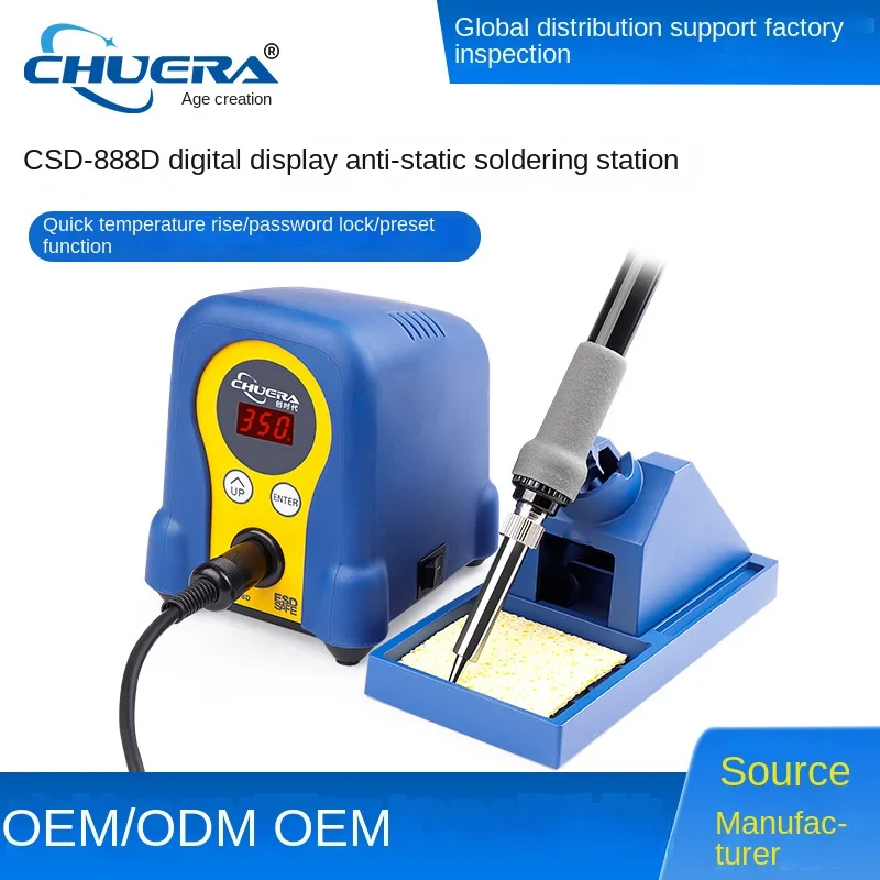 CSD888D Digital Display Constant Temperature Welding Table Welding Gun Mobile Phone Maintenance Telogen 70W Power Soldering Iron