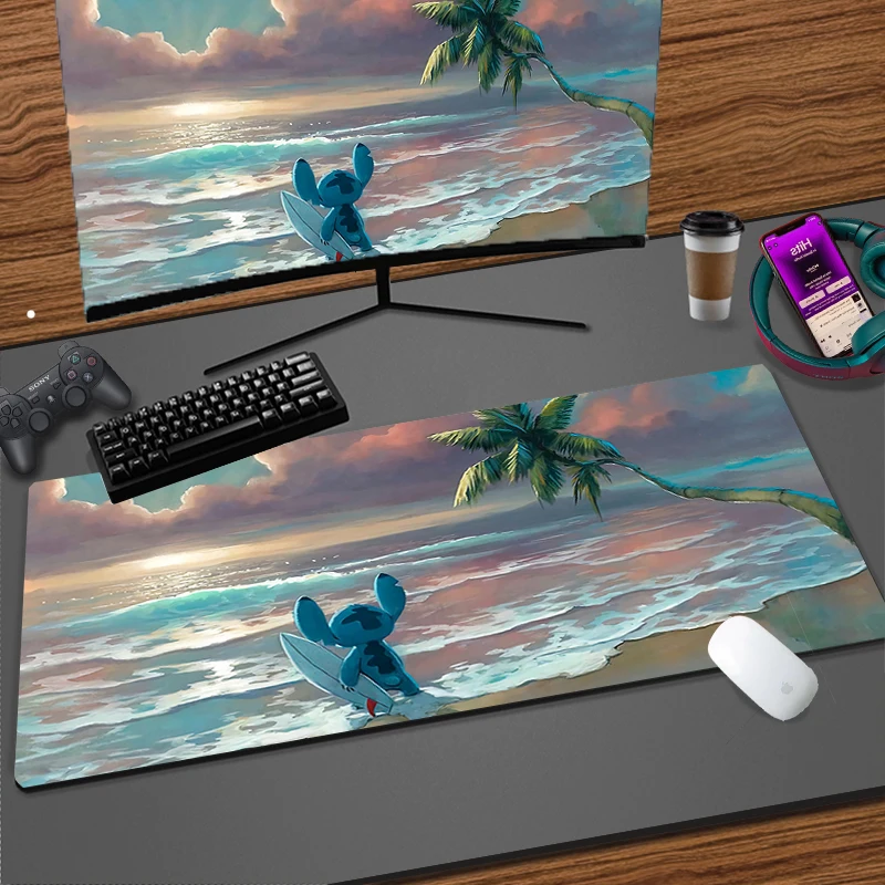 

Kawaii Stitch Gaming Mouse Pad Computer Offices Keyboard Mat Computer Desk Accessories Laptop Game Mats Anti-skid Cool Mousepad