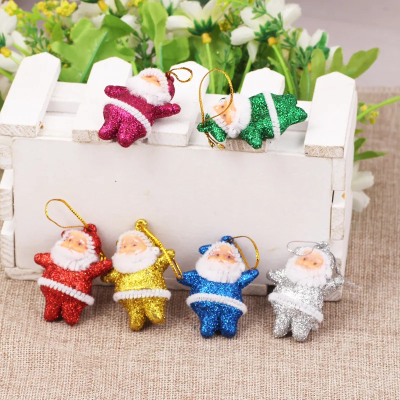 

6 Pieces Mini Santa Claus Pendants Hanging Tree Decorations Holiday Merry Christmas 2023