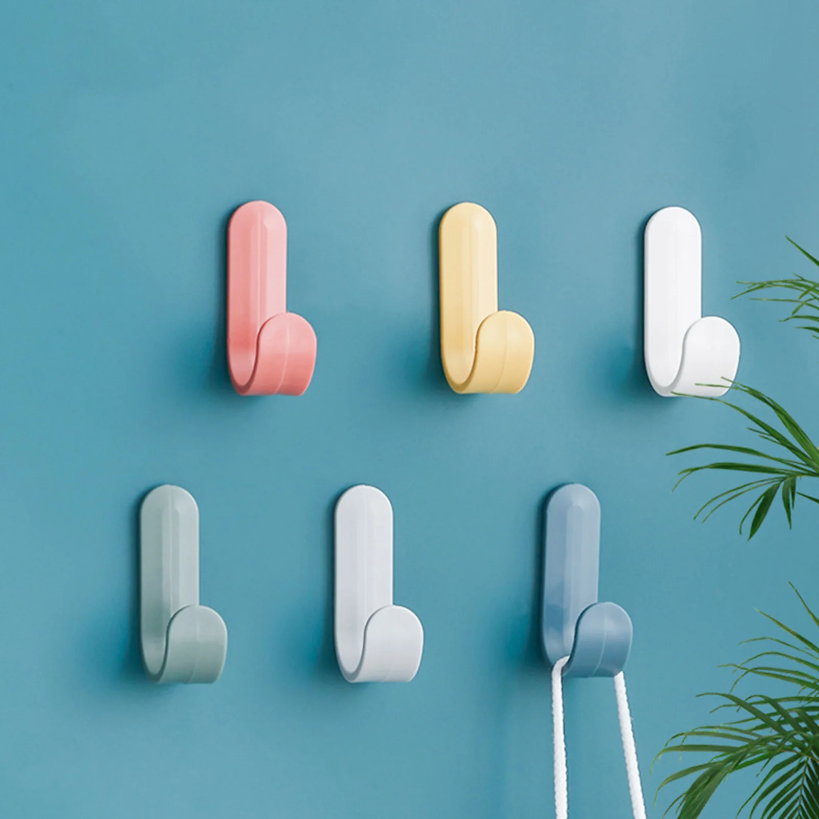 

J-type Nordic Style Mini Punch-free Hook Home Punch-free Coat Hook Home Door Sticky Hook Decorative Wall Door Hanger Hooks