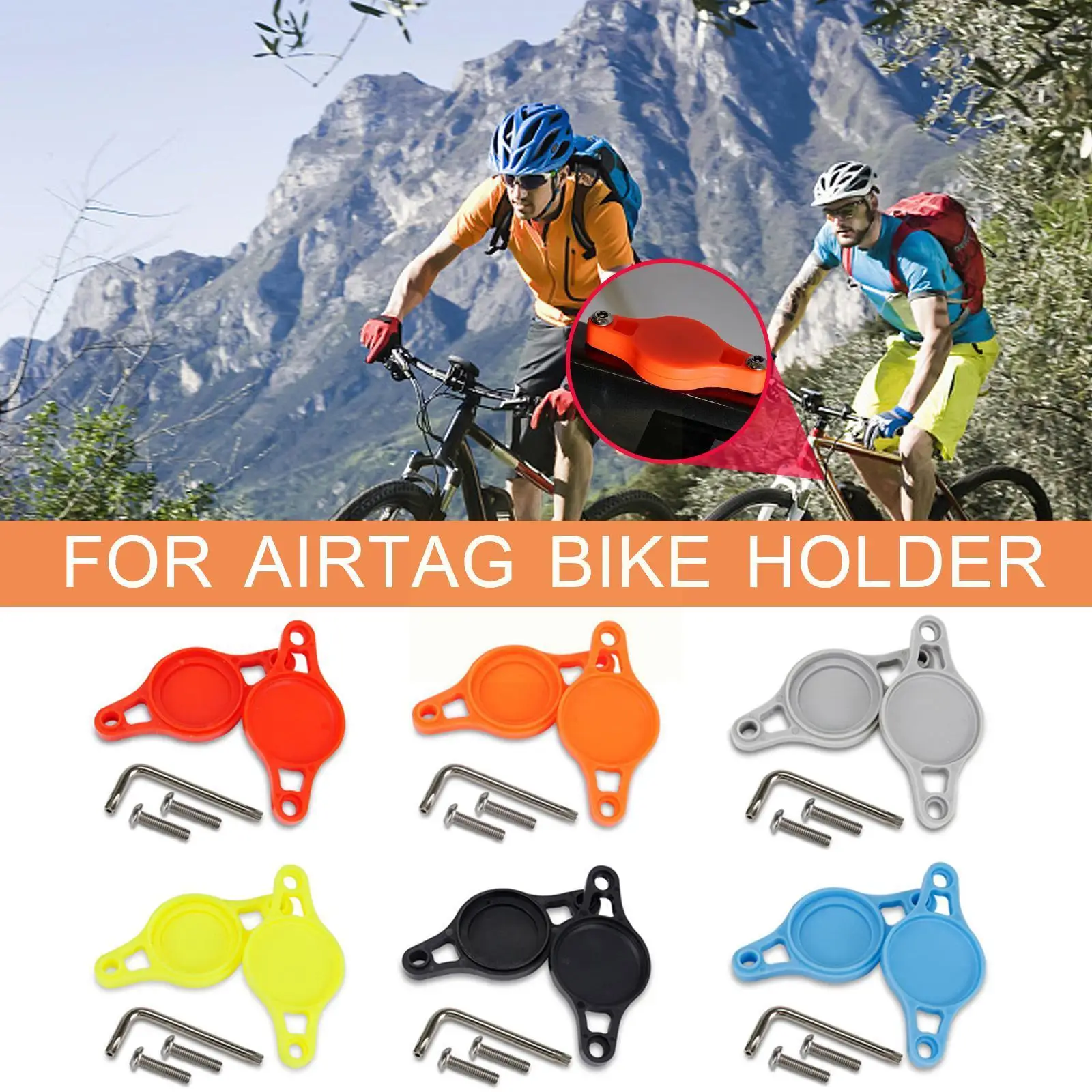 

Bicycle Mount Locator Protective Cover Waterproof Anti-Theft Bike Holder Chaser Protector For AirTags Protective Case S7H2