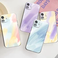 luxury painting gradient rainbow phone case for iphone 13 12 mini 11 pro max 7 8 plus 6s x xs xr 11 pro soft silicon cover capa