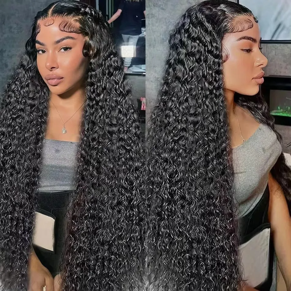 13X4 кружевной фронтальный синтетический парик для женщин глубокие вьющиеся