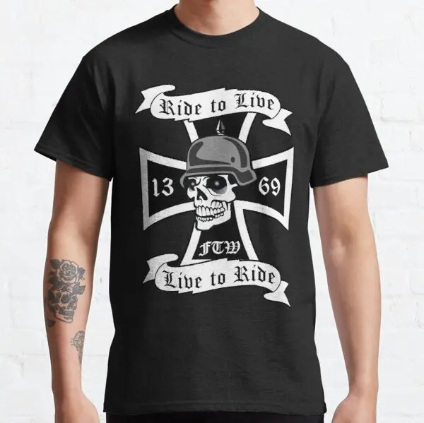 

Ride to Live Biker Logo t shirt for Bakker Triumph CCM HONDA Bimota Suzuki SYM