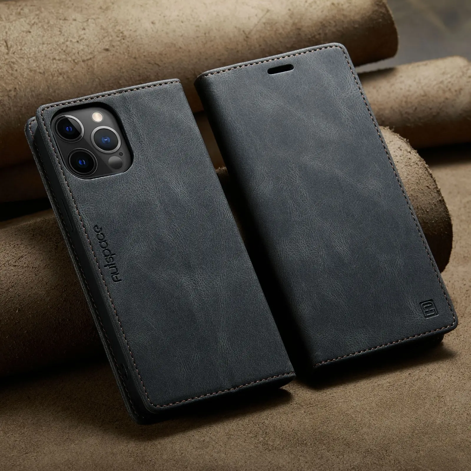 Caseme Original Flip Case For Iphone  13 12 Mini 11 Pro Xs Max Retro Magnetic Card Stand Wallet For Iphone 7 8 Plus Se 2020 Case