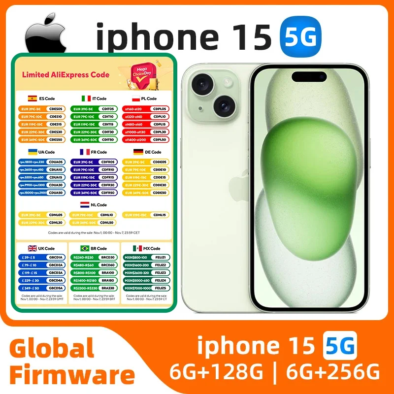 Смартфон Apple iPhone 15 6/128ГБ 6/256ГБ china б/у