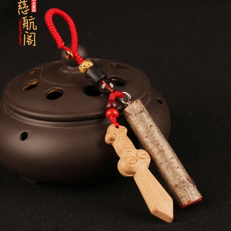 Брелок для ключей с изображением веток из Юго-восточного персикового дерева Feicheng