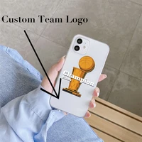 custom name basketball champion team phone case for apple iphone 13 12 11 pro max x xr xs 7 8 plus mini transparent soft cover