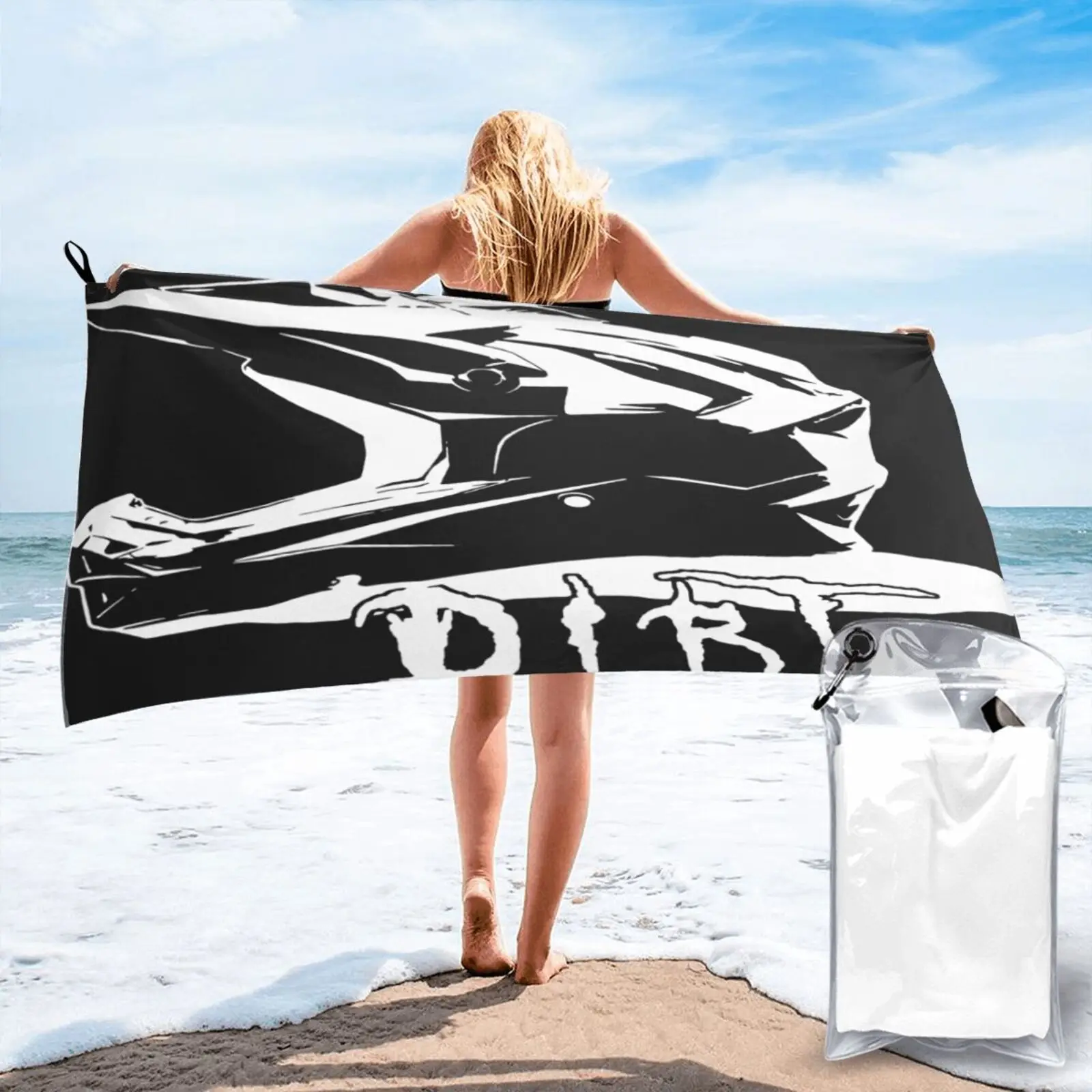 

Пляжное полотенце для мотокросса, кроссового велосипеда, эндуро, пляжное полотенце для волос для дома, сауны, Большое пляжное полотенце, рос...