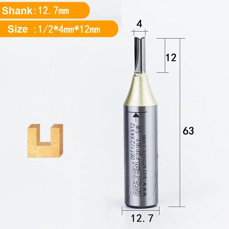 

Arden CNC TCT Прямая концевая фреза 2F Деревообрабатывающий инструмент Твердосплавный резак 1/2 хвостовика Фреза для МДФ Фанера ДСП Сверло