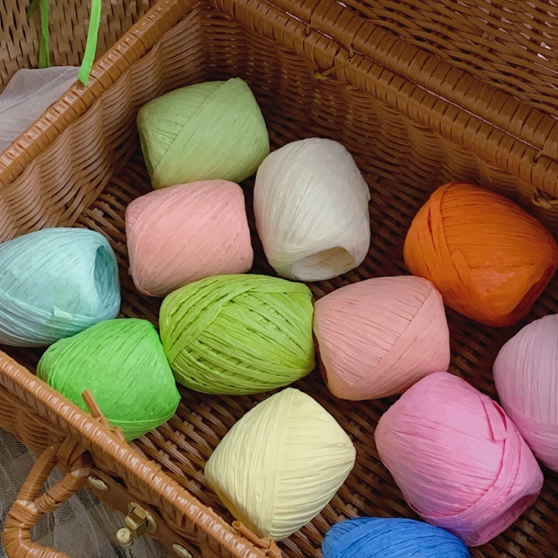 

10 Rolls Raffia Ribbon Rope Twine Strings Florist Bouquets Packaging Ribbon